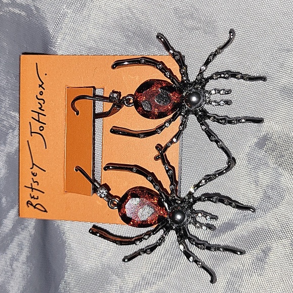 Betsey Johnson large gem spiders BNIB - Picture 5 of 6